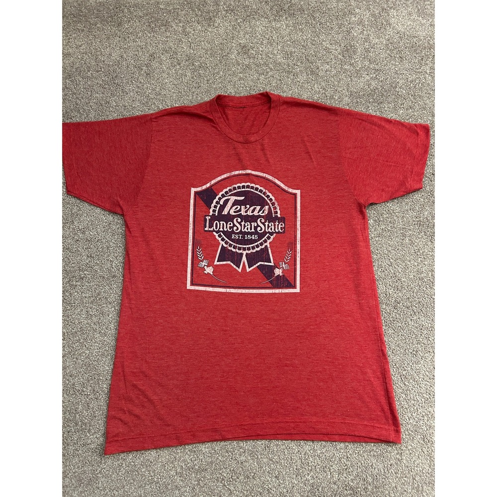 VTG Texas Lone Star State Shirt Mens XL Red Excellent Vintage Graphic Tee